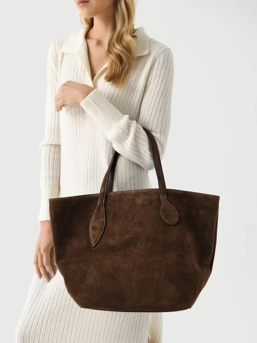 Little Liffner Brown Suede Sprout Tote - Picture 3 of 9